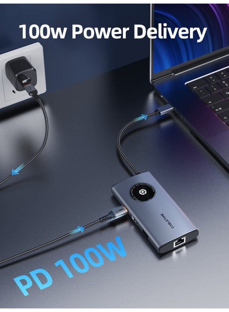 CABLETIME 8-IN-1 USB-C ADAPTER HUB WITH HDMI ETHERNET PORT COMPATABLE WITH MACBOOK PRO - Image 3